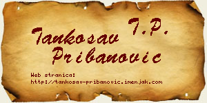 Tankosav Pribanović vizit kartica